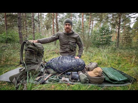 Loadout Militärausrüstung für Biwak Overnighter Bushcraft und Surviva