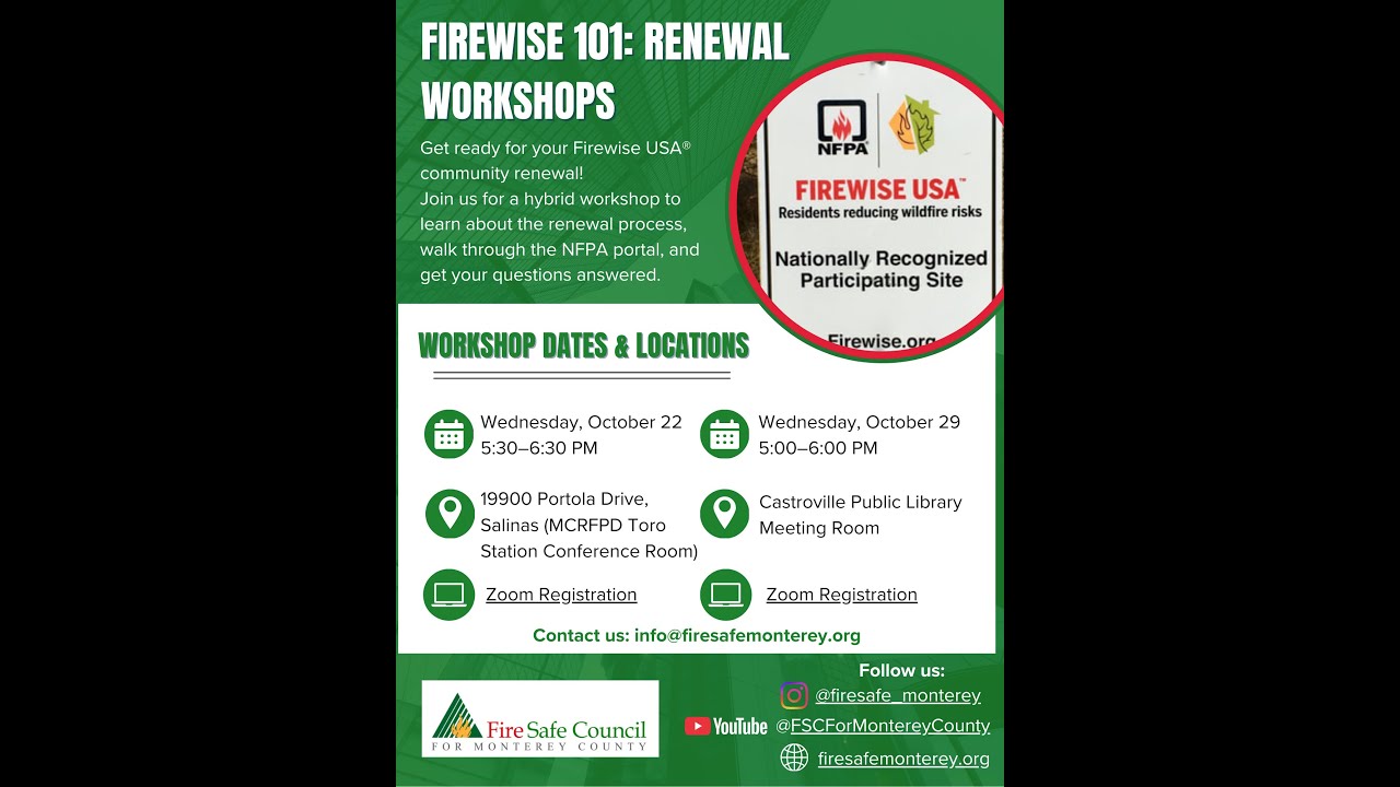 Firewise 101: Renewals Workshop #1
