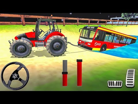 Offroad Towing Chained Tractor Bus 2019 - Tow Truck Rescue Simulator - Android Gameplay #3