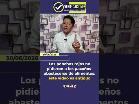 Los ponchos rojos no pidieron a los paceños abastecerse de alimentos, este video es antiguo
