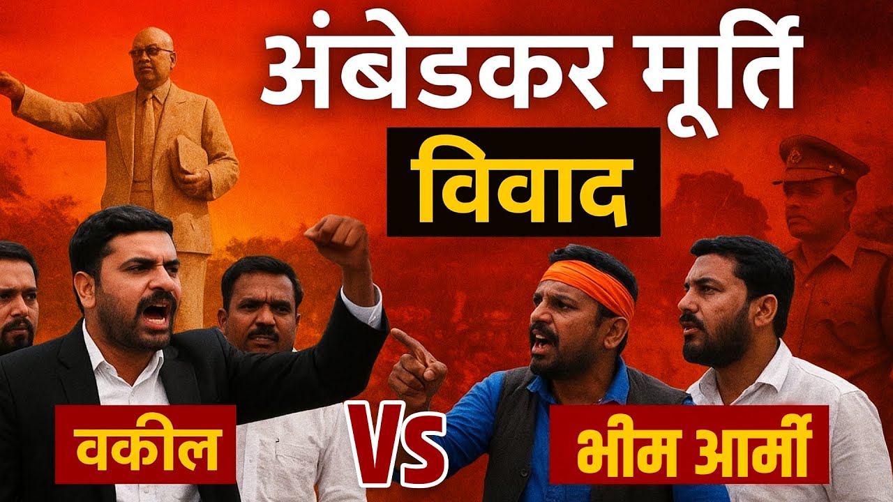 ग्वालियर में अंबेडकर मूर्ति महासंग्राम वकील Vs भीम आर्मी