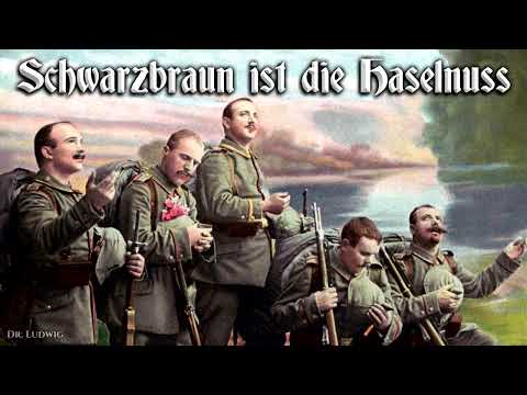 Schwarzbraun ist die Haselnuss [German folk song][+English translation]