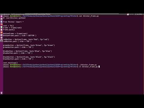 Python2 Gui Button Using Tkinter Pack Side Top Side Left