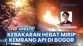 Kebakaran Toko Mainan di Bogor Diduga karena Korsleting Listrik, Langit Malam Bak Pesta Kembang Api