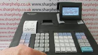 How To Program Receipt Header Message On The Sharp XE-A207 / XE-A207B / XE-A207W Cash Register