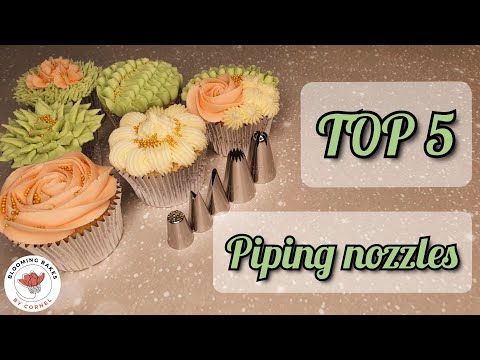 Top 5 piping tips for cupcake decorating - with piping technique tutorial