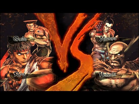 Ryu Guile VS Heihachi Kazuya Hardest AI Street Fighter X Tekken Gameplay