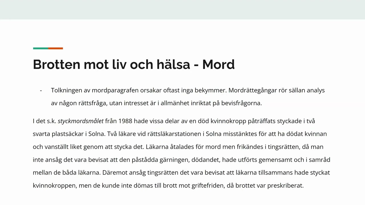 2-1 Brott och påföljder - Brott mot person