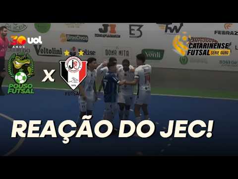 JEC REAGE E BUSCA VIRADA DIANTE DO POUSO REDONDO PELO CAMPEONATO CATARINENSE DE FUTSAL