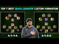 Top 7 Best Quick Counter Custom Formation In eFootball 2024 Mobile | Best Formation For Quick Counte