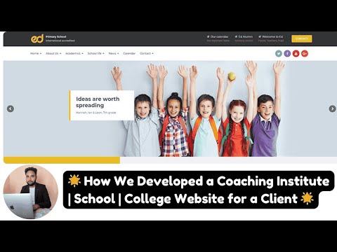 Coaching Institute / School / College Website — client website video