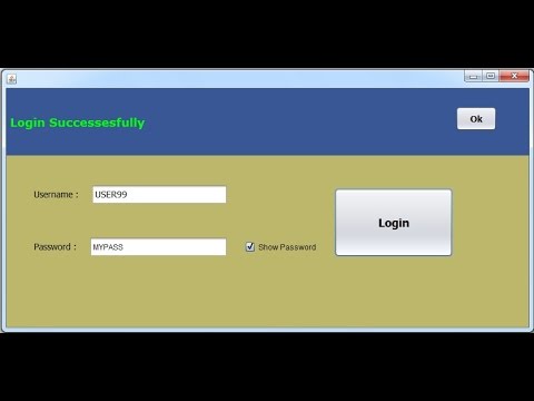 Java - How To Create Login Form With MySQL Database [with source code] Part 2 Video