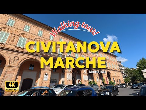 WALKING TOUR CIVITANOVA MARCHE 🇮🇹 with music! | Sunny Market Day & Seaside Promenade 4K