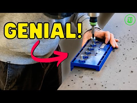 Drilling holes has never been so quick and easy! | Workshop cabinet #1 | Jonas Winkler