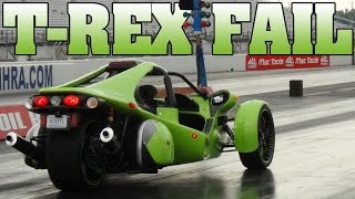 Neon Green T-Rex R at the drag strip NHDRO