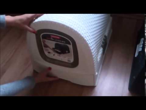 Туалет-домик для котов Curver Cat Litter Box 00615 закрытый с дверцей и фильтром кремовый - фото 2 - id-p66918802