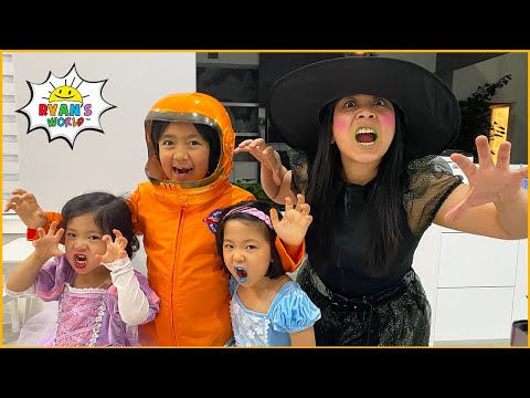 Ryan's Halloween Special Trick or Treat at home!!!