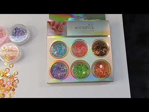 ENFEITE DE UNHA ARGOLAS 6 CORES