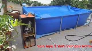חימום בריכת חצר בסיוע רכיבי מדיח כלים. הנחיות לבנייה