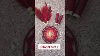 Dreamcatcher🌹|| tutorial part 1 #handmade #art #homedecor #shorts #love #weaving #beautiful #pattern