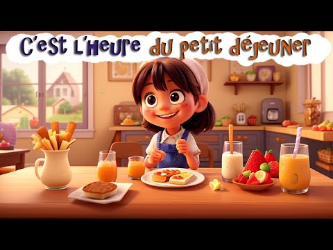 La chanson du petit déjeuner | Comptine en français pour bébés et enfants de maternelle avec paroles