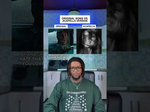 Original Song Vs. Acapella Version: Ariana Grande \hate that i made you love me\ #shorts