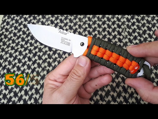 Vídeo relacionado con Juego de cuchillos para exteriores (2 piezas): Cuchillo de cuello con funda de plástico y cadena de bolas; cuchillo de cuello para exteriores; cuchill de supervivencia; mini cuchill de acero inoxida