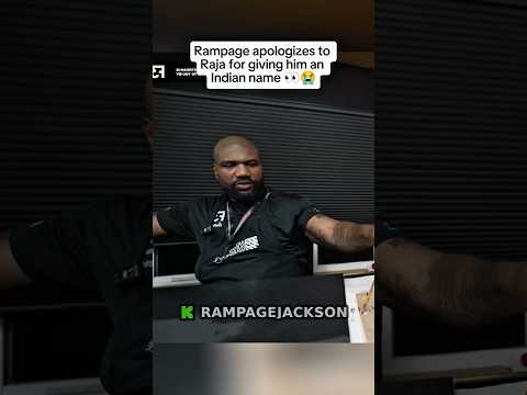 Rampage apologizes to Raja for giving him an Indian name #rampagejackson #rampage #ufc #shorts