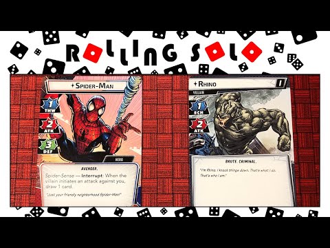Marvel Champions: The Card Game | Solo Playthrough | How To Play | Spider-Man vs Rhino | Part #1