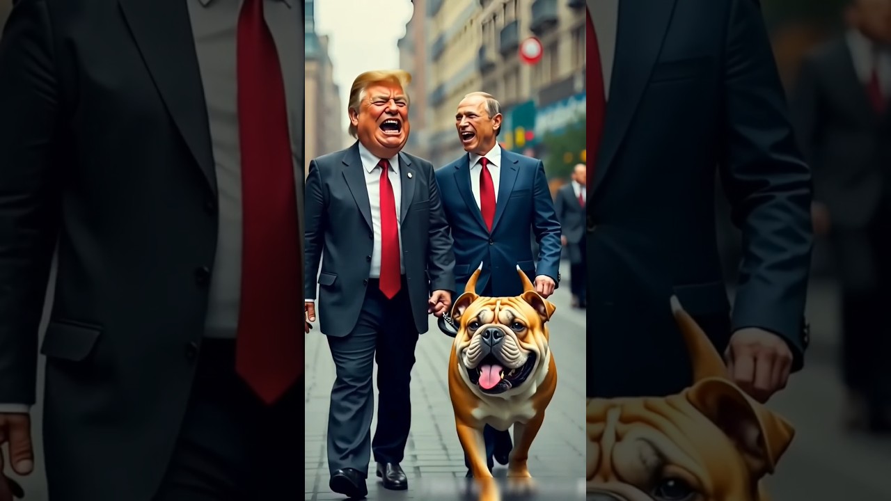 Trump and Putin unleash a vicious dog on Kim 😂 #memes #trump #putin #kim