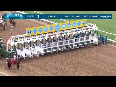Man On the Moon wins race 1 at Del Mar 7/27/23.