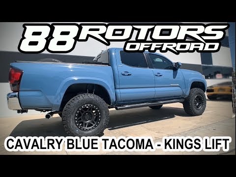 Cavalry Blue Tacoma 3" Kings Lift & Method MR312 Wheels!