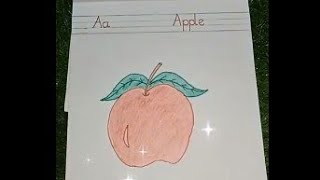 How to Draw a apple |Easy Step by step Apple Drawing #easytolearnandwrite #apple #drawing#art#sketch