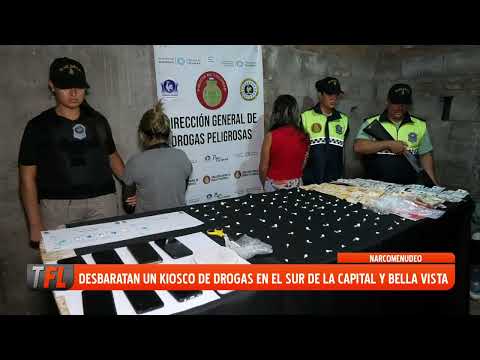 DESBARATAN UN KIOSCO DE DROGAS EN EL SUR DE LA CAPITAL Y BELLA VISTA 15-04-2026