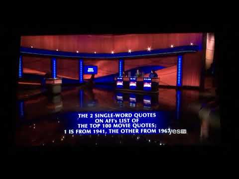 Final Jeopardy, lock game - Beth Stewart Day 3 (11/27/19)