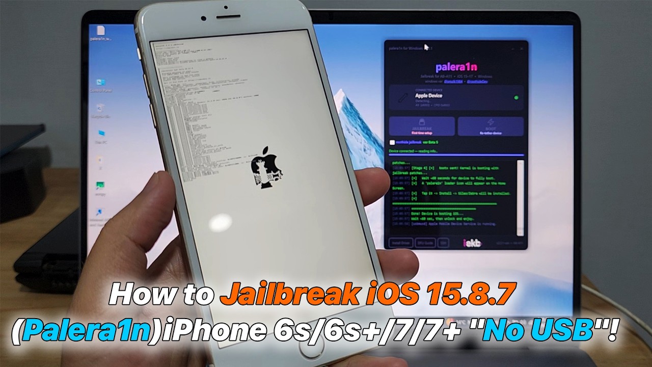 Jailbreak iOS 15.8.7 (Palera1n) iPhone 6s/6s+/7/7+ "No USB"!