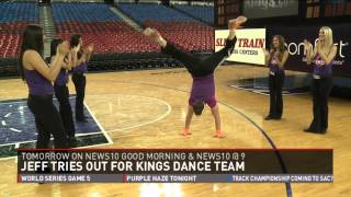 Tease:  Male cheerleader tries out for Sacramento Kings Dance Team