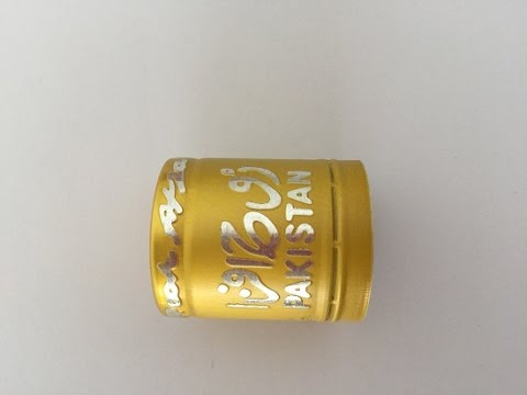 Aluminium cap embossing