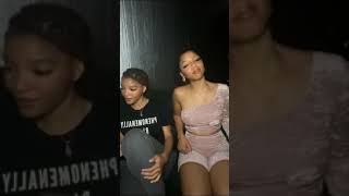 ChloexHalle singing Down on IG Live