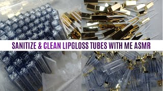 HOW I SANITIZE MY LIP GLOSS TUBES ASMR