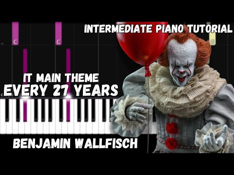 It 2017 Main Theme - Every 27 Years (Intermediate Piano Tutorial)