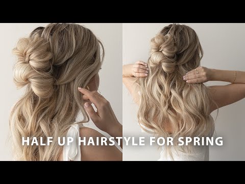 EASY Half Updo Hair Tutorial 🌷Perfect for Prom,...