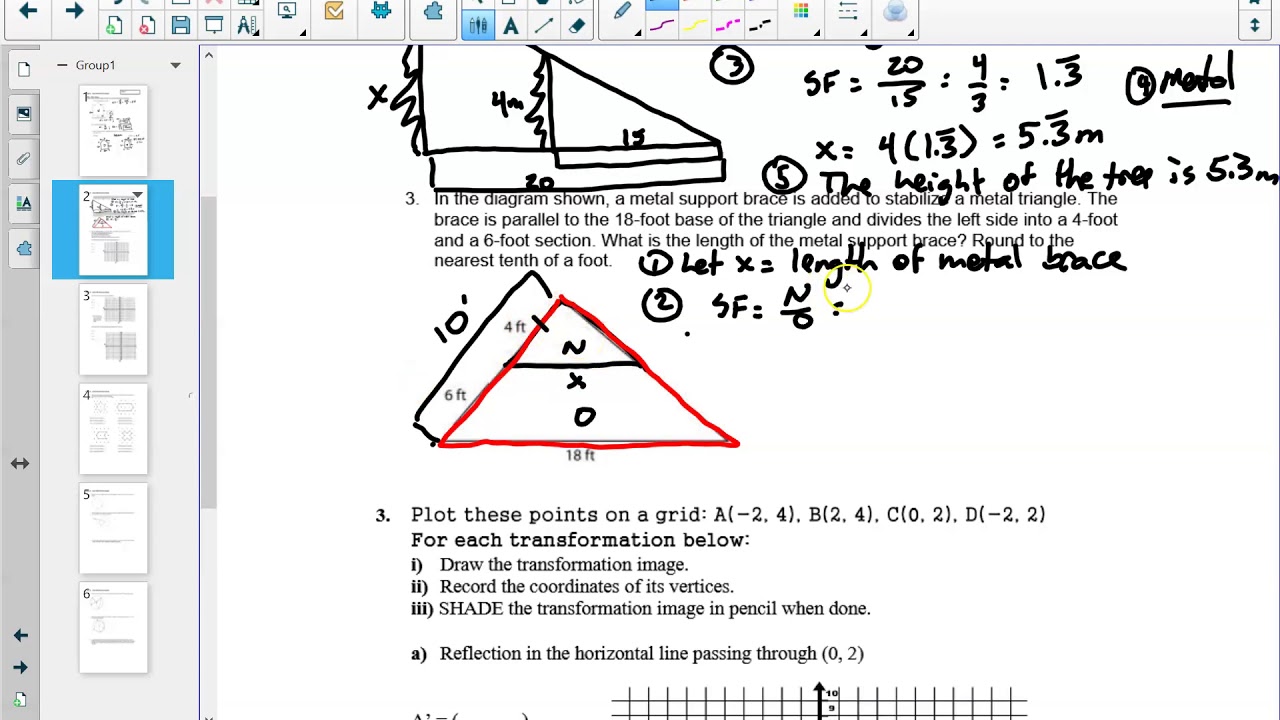 Math9 :: Unit 7/8 :: Practice Exam Answers