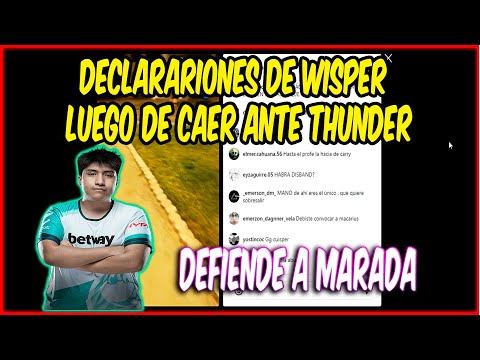 😮DECLARACIONES DE WISPER LUEGO DE CAER ANTE THUNDER🔴