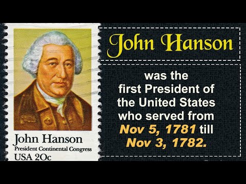 john hanson, first president of united states of america.