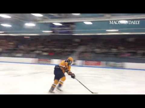 BOYS HOCKEY: DLS goalie Nick Sandercott stops a penalty shot with 12:30 left 2 period. #miprepzonemd