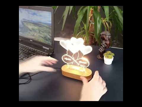 PERSONALIZED 3D ILLUSION LED LAMP FOR ANNIVERSARY