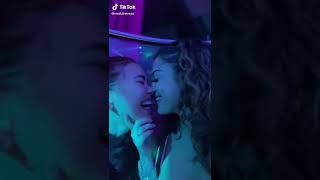 Malu Trevejo kissing a girl for a tik tok video