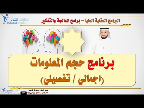 البرامج العقلية العليا Meta - Programs : برنامج حجم المعلومات ( إجمالي / تفصيلي ) مع د. محمد العامري