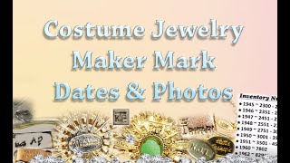 Costume Jewelry Maker Mark & Dates ~ Trifari, Ciner, KJL, Coro, Eisenberg, and More!
